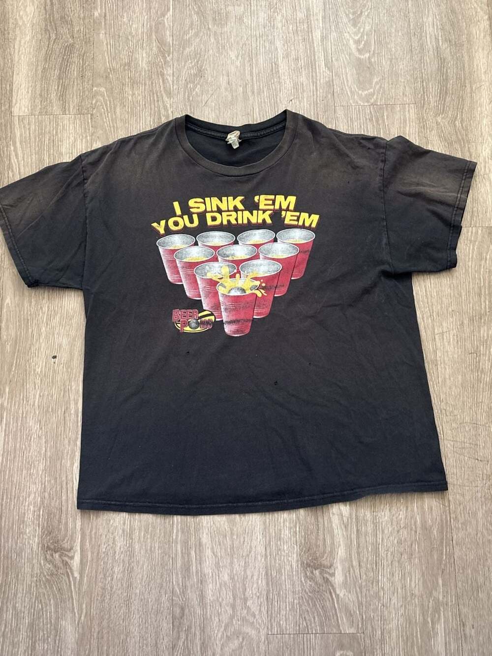 Pro Weight Beer Pong I Sink 'Em You Drink 'Em Graphic T-Shirt